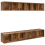 Mueble de TV de Pared 4 pcs Madera antigua 37 x 37 x 107.5 cm
