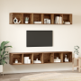 Mueble de TV de Pared 4 pcs Madera antigua 37 x 37 x 107.5 cm