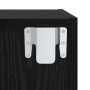 Mueble de TV de Pared 4 pcs Roble negro 37 x 37 x 107.5 cm