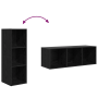 Mueble de TV de Pared 4 pcs Roble negro 37 x 37 x 107.5 cm