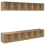 Mueble de TV de Pared 4 pcs Roble artisan 37 x 37 x 107.5 cm