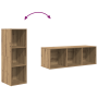 Mueble de TV de Pared 4 pcs Roble artisan 37 x 37 x 107.5 cm