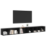 Gabinete de TV 3 pcs Roble negro 37 x 35 x 107.5 cm
