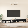 Gabinete de TV 3 pcs Roble negro 37 x 35 x 107.5 cm