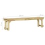 Banco de jardín de madera de pino impregnada 180 cm de vidaXL, Bancos de jardín - Ref: Foro24-318414, Precio: 154,43 €