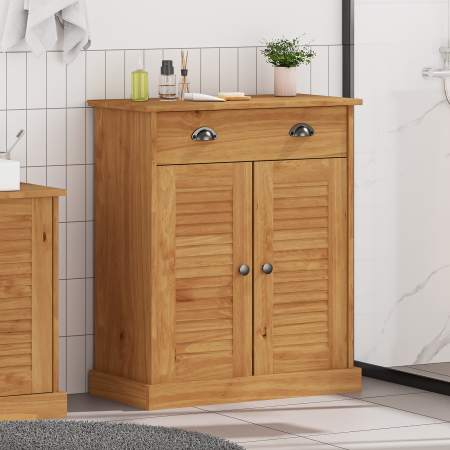 Gabinete de Baño con almacenamiento Marrón miel 68 x 34 x 80 cm