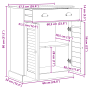 Gabinete de Baño con almacenamiento Marrón miel 68 x 34 x 80 cm