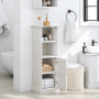 Gabinete de Baño Blanco 37 x 34 x 110 cm Madera maciza de pino