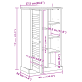 Gabinete de Baño Marrón miel 68 x 34 x 110 cm