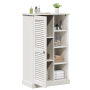 Gabinete de Baño Blanco 68 x 34 x 110 cm Madera maciza de pino