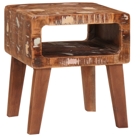 Mesas auxiliares con estante Multicolor madera maciza reciclada