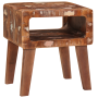 Mesas auxiliares con estante Multicolor madera maciza reciclada