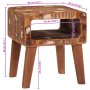 Mesas auxiliares con estante Multicolor madera maciza reciclada