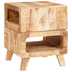 Mesas auxiliares Marrón 40 x 40 x 49 cm madera maciza de mango