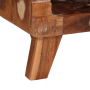 Mesas auxiliares con estante Multicolor madera maciza reciclada