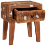 Mesas auxiliares con cajón Multicolor madera maciza reciclada