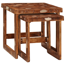 Mesas auxiliares Multicolor madera maciza reciclada