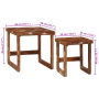 Mesas auxiliares Multicolor madera maciza reciclada