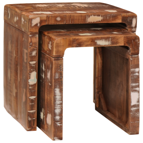 Mesas auxiliares Multicolor madera maciza reciclada