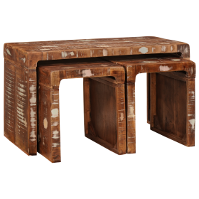 Mesas auxiliares Multicolor madera maciza reciclada