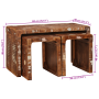 Mesas auxiliares Multicolor madera maciza reciclada
