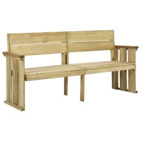 Banco de jardín de madera de pino impregnada 172 cm de vidaXL, Bancos de jardín - Ref: Foro24-318408, Precio: 99,11 €, Descue...