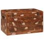 Caja de Almacenamiento 70 x 35 x 40 cm madera maciza reciclada