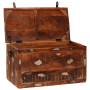 Caja de Almacenamiento 70 x 35 x 40 cm madera maciza reciclada