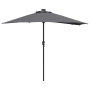 Parasol de jardín Antracita 294 x 150 x 223 cm tela