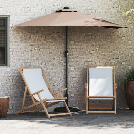 Parasol de jardín Taupé 294 x 150 x 223 cm tela