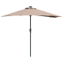 Parasol de jardín Taupé 294 x 150 x 223 cm tela
