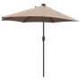 Parasol de jardín Taupé 294 x 150 x 223 cm tela
