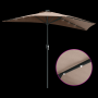 Parasol de jardín Taupé 294 x 150 x 223 cm tela
