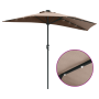 Parasol de jardín Taupé 294 x 150 x 223 cm tela