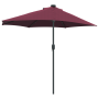 Parasol de jardín Rojo burdeos 294 x 150 x 223 cm tela
