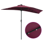 Parasol de jardín Rojo burdeos 294 x 150 x 223 cm tela