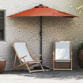 Parasol de jardín Terracota 294 x 150 x 223 cm tela