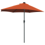 Parasol de jardín Terracota 294 x 150 x 223 cm tela