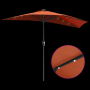Parasol de jardín Terracota 294 x 150 x 223 cm tela