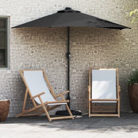 Parasol de jardín Negro 294 x 150 x 223 cm tela