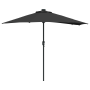 Parasol de jardín Negro 294 x 150 x 223 cm tela
