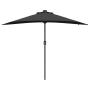 Parasol de jardín Negro 294 x 150 x 223 cm tela