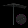 Parasol de jardín Negro 294 x 150 x 223 cm tela