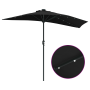 Parasol de jardín Negro 294 x 150 x 223 cm tela