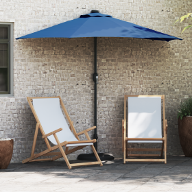 Parasol de jardín Azul 294 x 150 x 223 cm tela