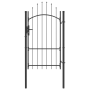 Puerta de jardín Gris 170 x 100 cm 100 x 175 cm Acero