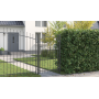 Puerta de jardín Gris 170 x 100 cm 100 x 175 cm Acero
