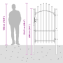 Puerta de jardín Gris 170 x 100 cm 100 x 175 cm Acero