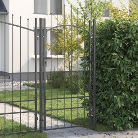 Puerta de jardín Gris 200 x 100 cm 100 x 200 cm Acero