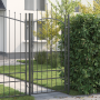 Puerta de jardín Gris 200 x 100 cm 100 x 200 cm Acero
